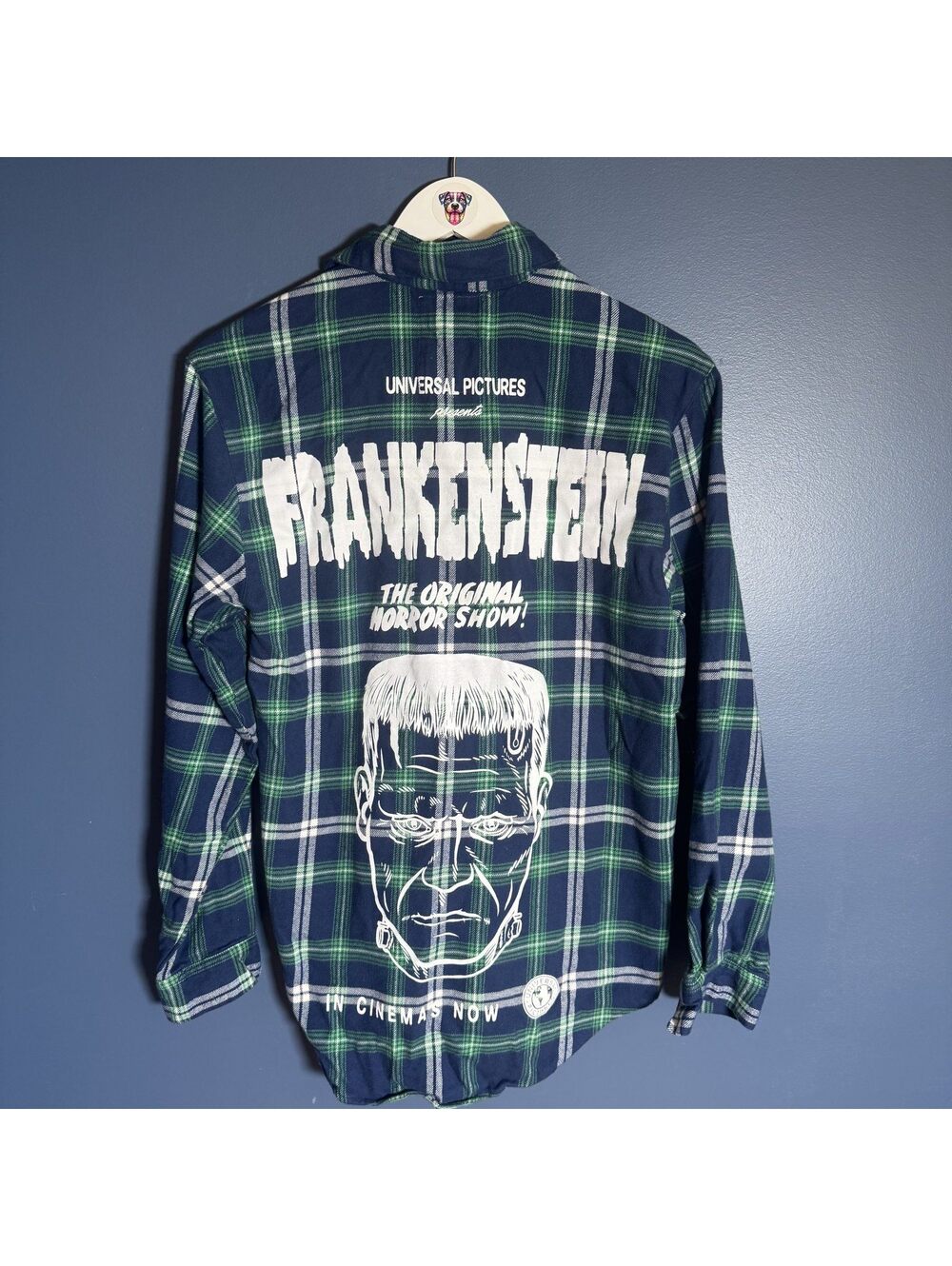 Universal Monsters Cakeworthy Frankenstein Flannel Shirt Sz M